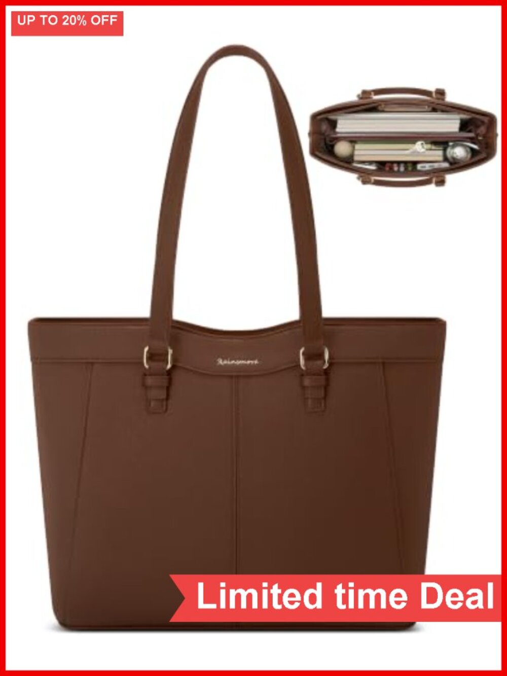 Large Waterproof PU Leather Tote Bag Work Shoulder Purse